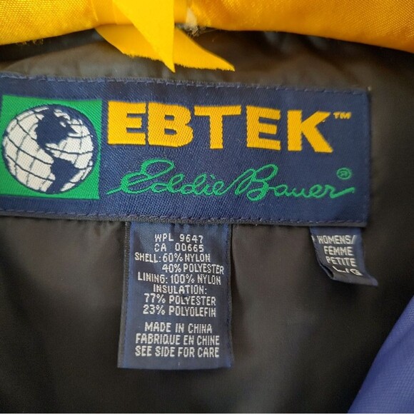 ❤️ Host Pick! ❤️ Eddie Bauer TEK Women's Blue Hooded Jacket Petite Large - Picture 3 of 4